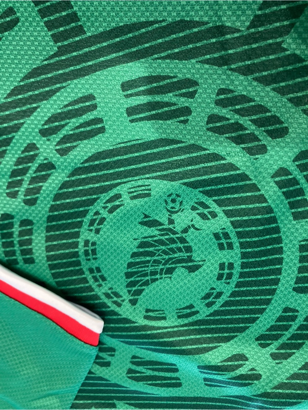 2026 world cup Green Mexico Aztec-Pattern Soccer Jersey with Red & White Trim - Picture 7 of 8